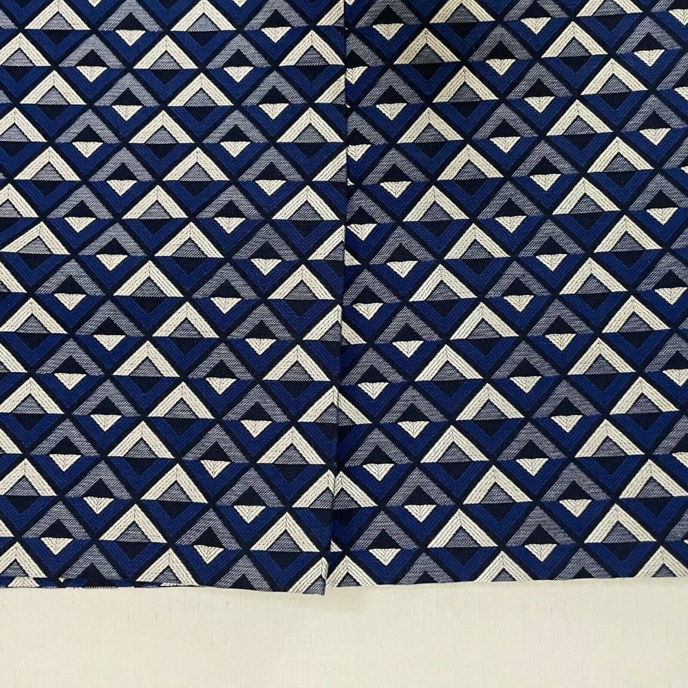 Jones Studio Separates Blue & Silver Diamonds Patterned Pencil Skirt Size 16 - Picture 4 of 12